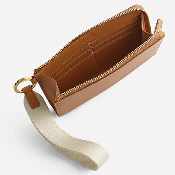 Madewell The Essential Zip Clutch, Sunbaked Tan - Picture 2 of 5